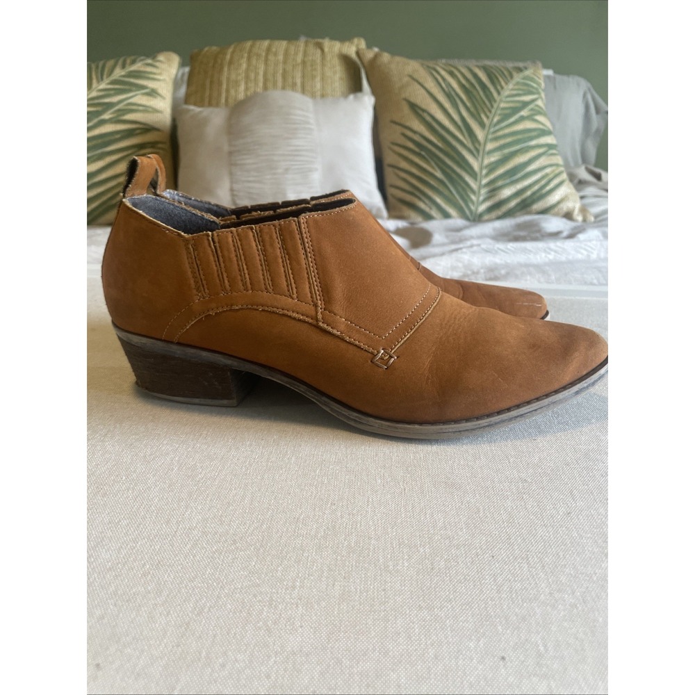 Steve Madden Bootie Auckland Western Leather Boot Ankle 8.5 Brown Fall Boots